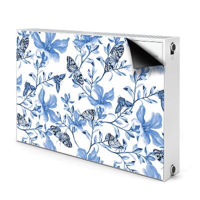 Radiator cover Blue flowers