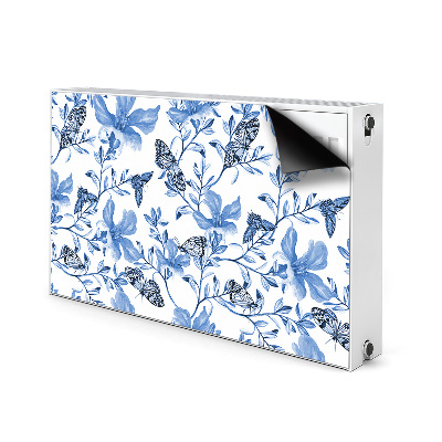 Radiator cover Blue flowers