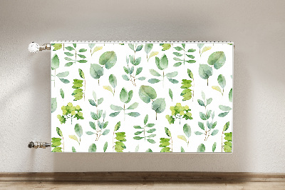 Magnetic radiator cover Green leaves