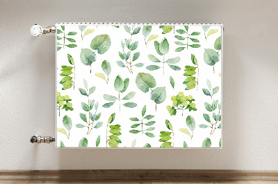 Magnetic radiator cover Green leaves