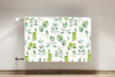 Magnetic radiator cover Green leaves