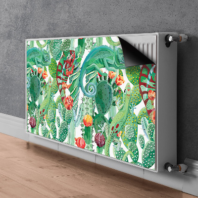 Decorative radiator cover Chameleons