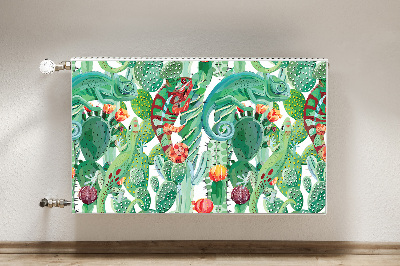 Decorative radiator cover Chameleons