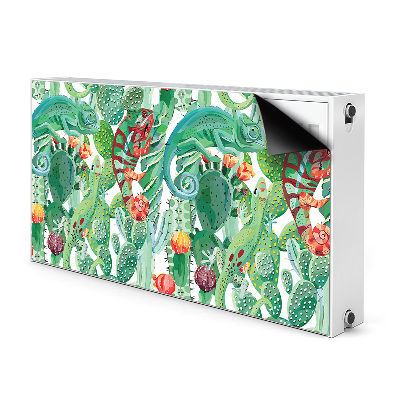 Decorative radiator cover Chameleons