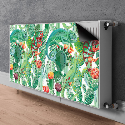 Decorative radiator cover Chameleons