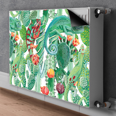 Decorative radiator cover Chameleons