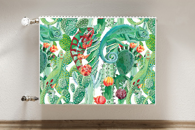 Decorative radiator cover Chameleons