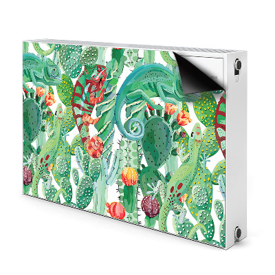 Decorative radiator cover Chameleons