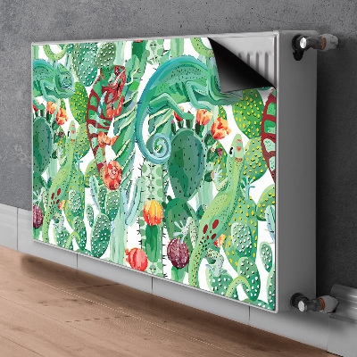 Decorative radiator cover Chameleons