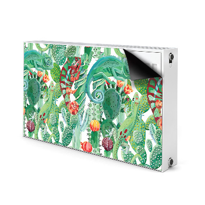 Decorative radiator cover Chameleons