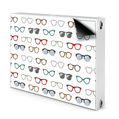 Magnetic radiator mat Retro glasses