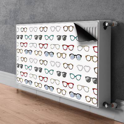 Magnetic radiator mat Retro glasses