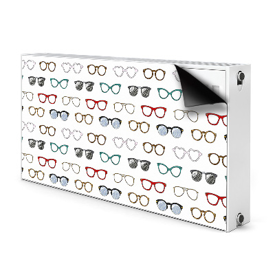 Magnetic radiator mat Retro glasses