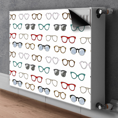 Magnetic radiator mat Retro glasses