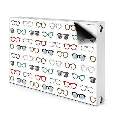 Magnetic radiator mat Retro glasses