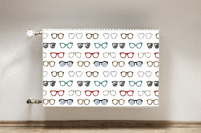 Magnetic radiator mat Retro glasses