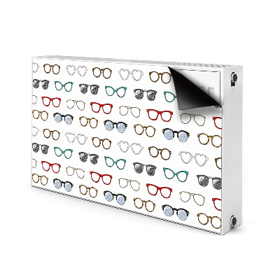 Magnetic radiator mat Retro glasses