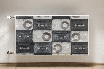 Decorative radiator cover Old cassettes