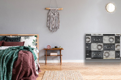 Decorative radiator cover Old cassettes