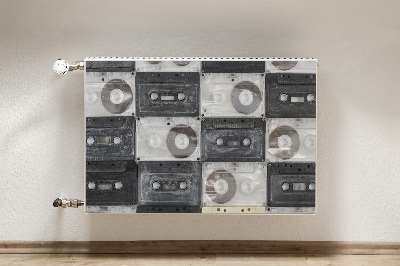 Decorative radiator cover Old cassettes