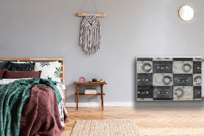 Decorative radiator cover Old cassettes