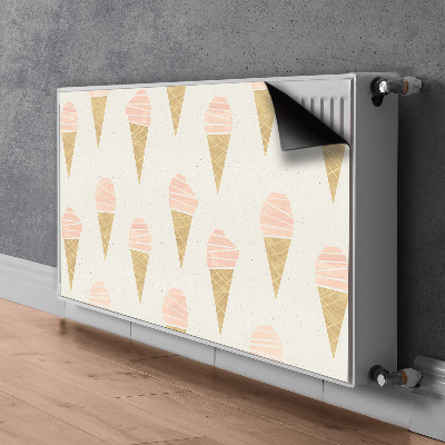 Magnetic radiator mat Pink ice cream