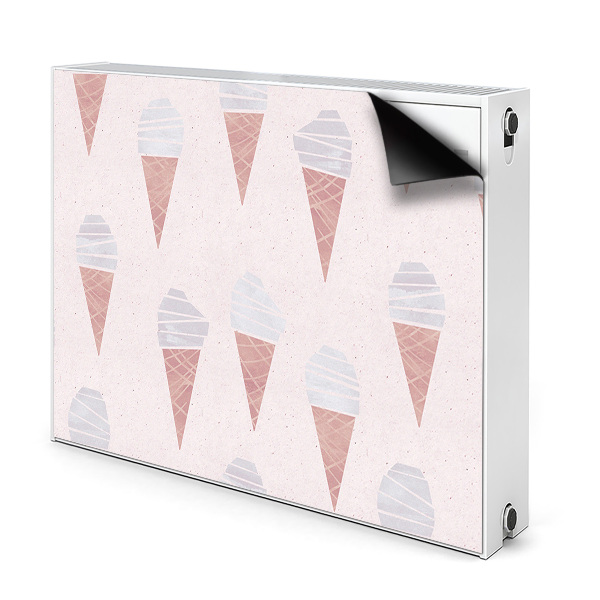 Magnetic radiator cover Ice cream in waffle