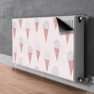 Magnetic radiator cover Ice cream in waffle