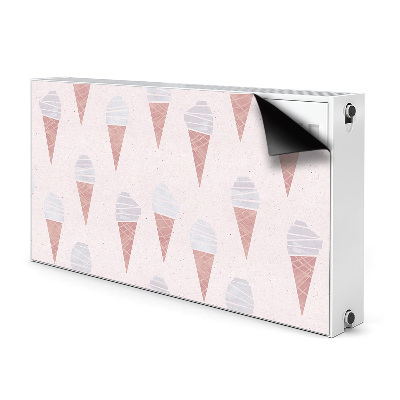 Magnetic radiator cover Ice cream in waffle