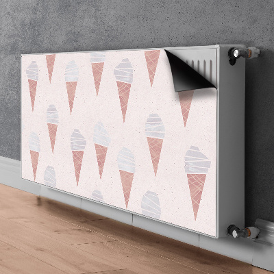 Magnetic radiator cover Ice cream in waffle