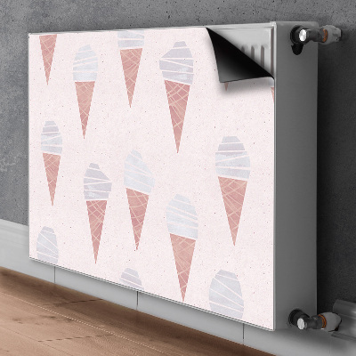 Magnetic radiator cover Ice cream in waffle