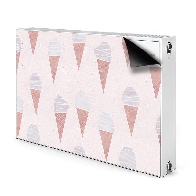 Magnetic radiator cover Ice cream in waffle