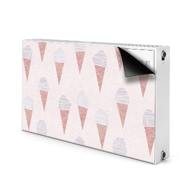 Magnetic radiator cover Ice cream in waffle