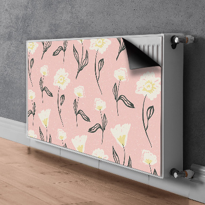 Radiator cover Delicate flowers