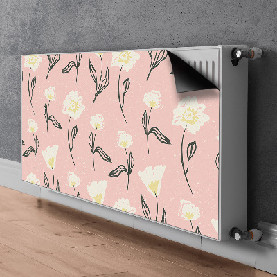 Radiator cover Delicate flowers