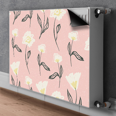 Radiator cover Delicate flowers