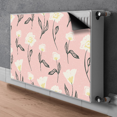 Radiator cover Delicate flowers