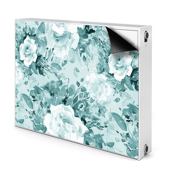 Printed radiator mat Blue flowers