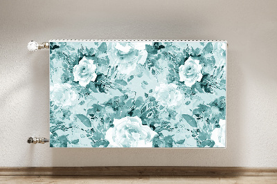 Printed radiator mat Blue flowers