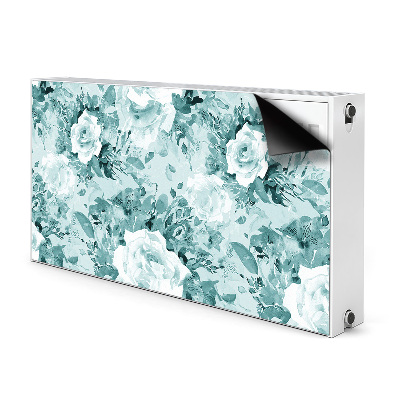 Printed radiator mat Blue flowers