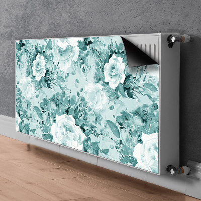 Printed radiator mat Blue flowers