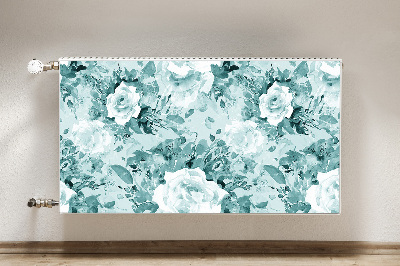 Printed radiator mat Blue flowers