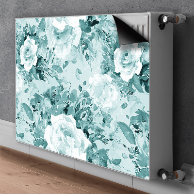 Printed radiator mat Blue flowers