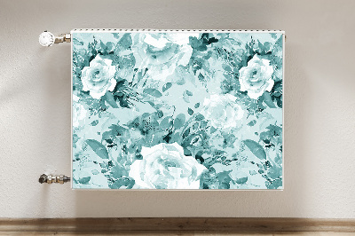 Printed radiator mat Blue flowers