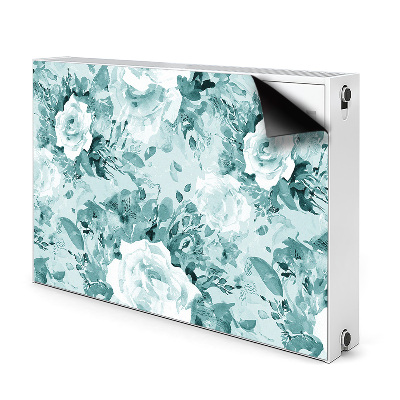 Printed radiator mat Blue flowers