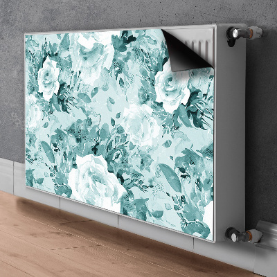 Printed radiator mat Blue flowers