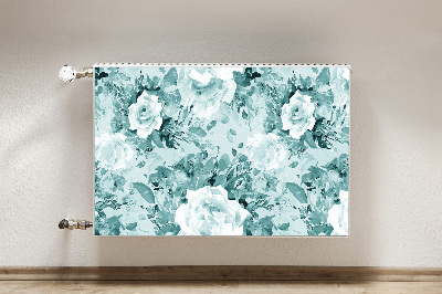 Printed radiator mat Blue flowers