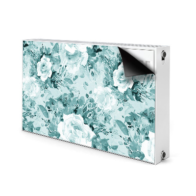 Printed radiator mat Blue flowers