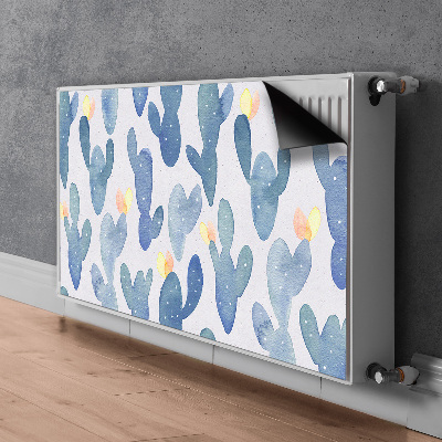 Magnetic radiator cover Painted cacti