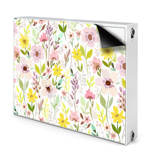 Decorative radiator cover Colorful flowers